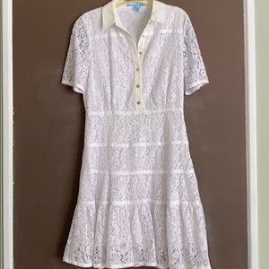 Preppy white lace Draper James dress